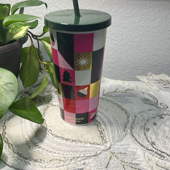 Kate Spade “Joy” Tumbler with Straw - Picture 2 of 9